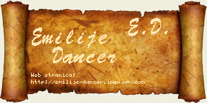 Emilije Dancer vizit kartica